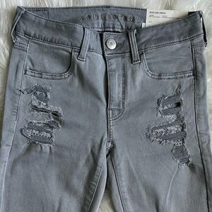 AEO NE(X)T LEVEL STRETCH JEGGING :: SIZE 6 :: BLUE GREY